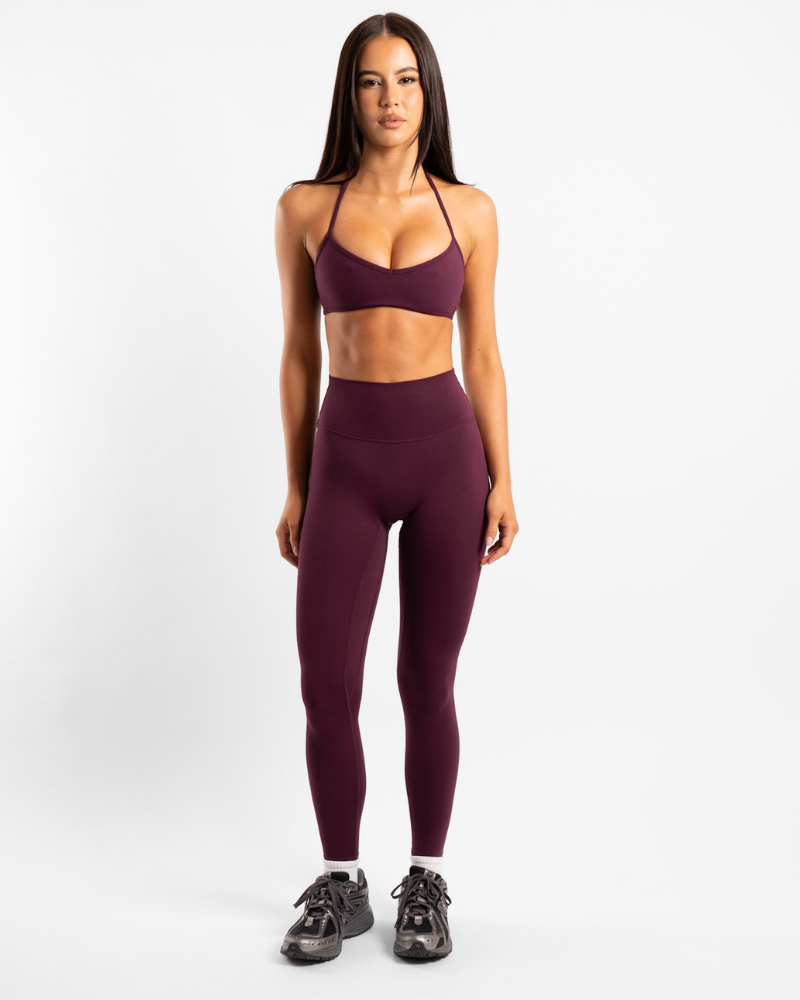 Halter Crop - Plum