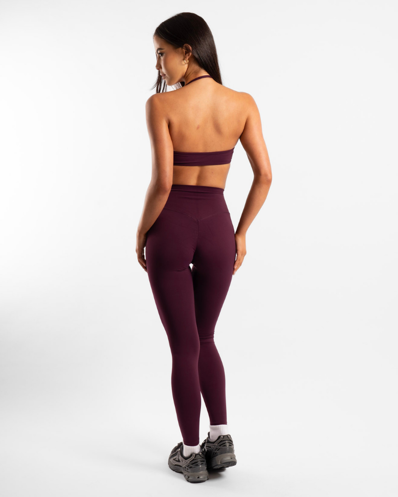 Halter Crop - Plum